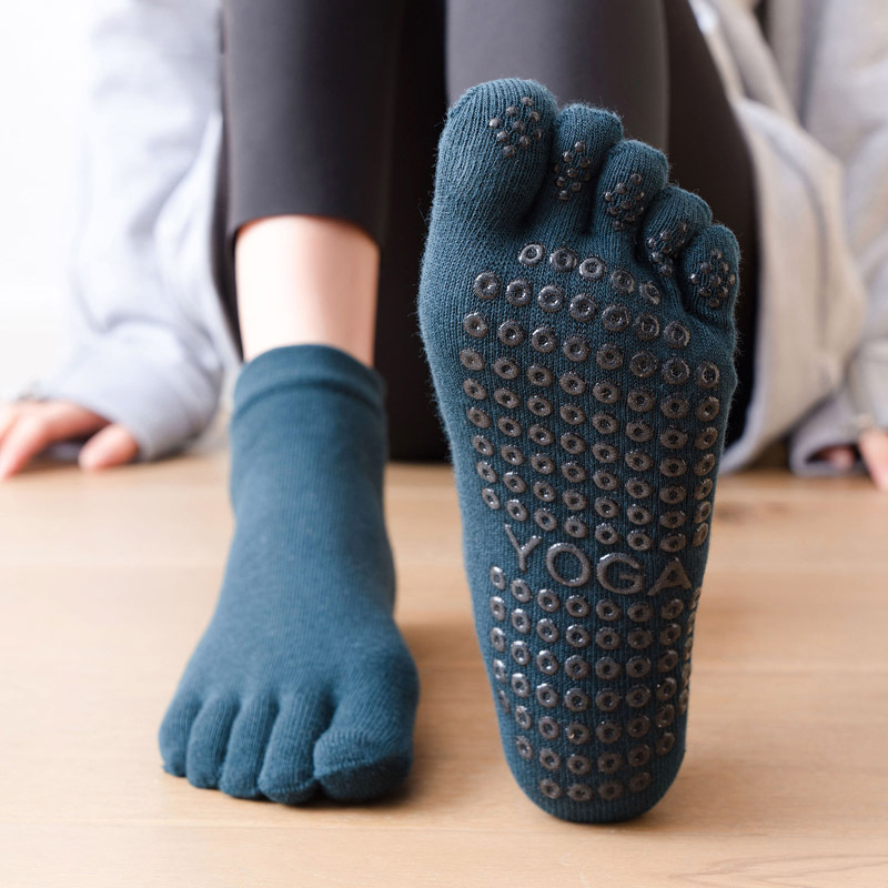 Medias Para Pilates Y Yoga - Anti-deslizamento feminino meias de pilates cinco