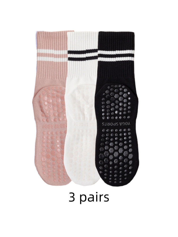 3 pares de meias de ioga, meia - Medias Para Pilates Y Yoga avaliação e preço
