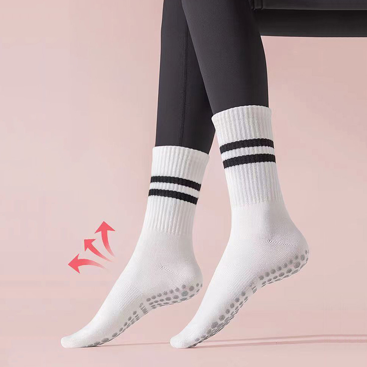 3 pares de meias longas de iog - Medias Para Pilates Y Yoga avaliação e preço